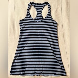Lululemon purple black striped tank top